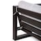 Armen Living Paradise Outdoor Dark Eucalyptus Wood Lounge Chair with Gray Cushions LCPRCHLADK - alternate 2